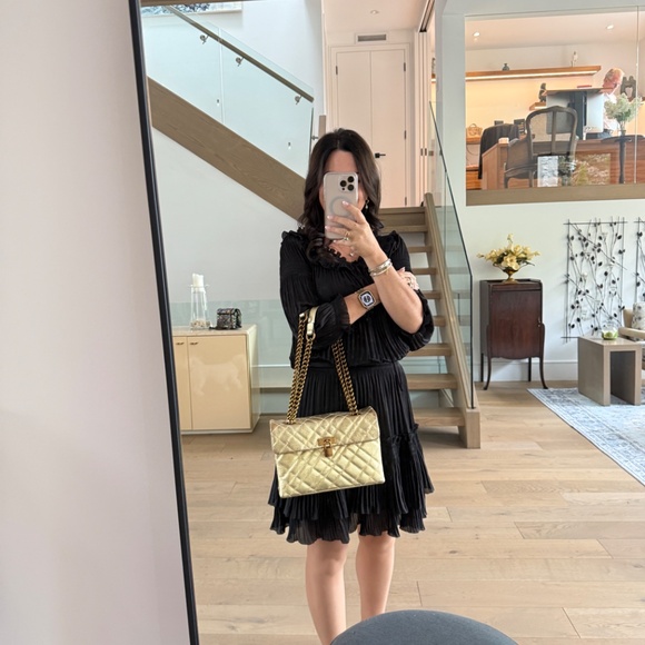 Kurt Geiger The Brixton leather metallic gold shoulder bag - Picture 13 of 14